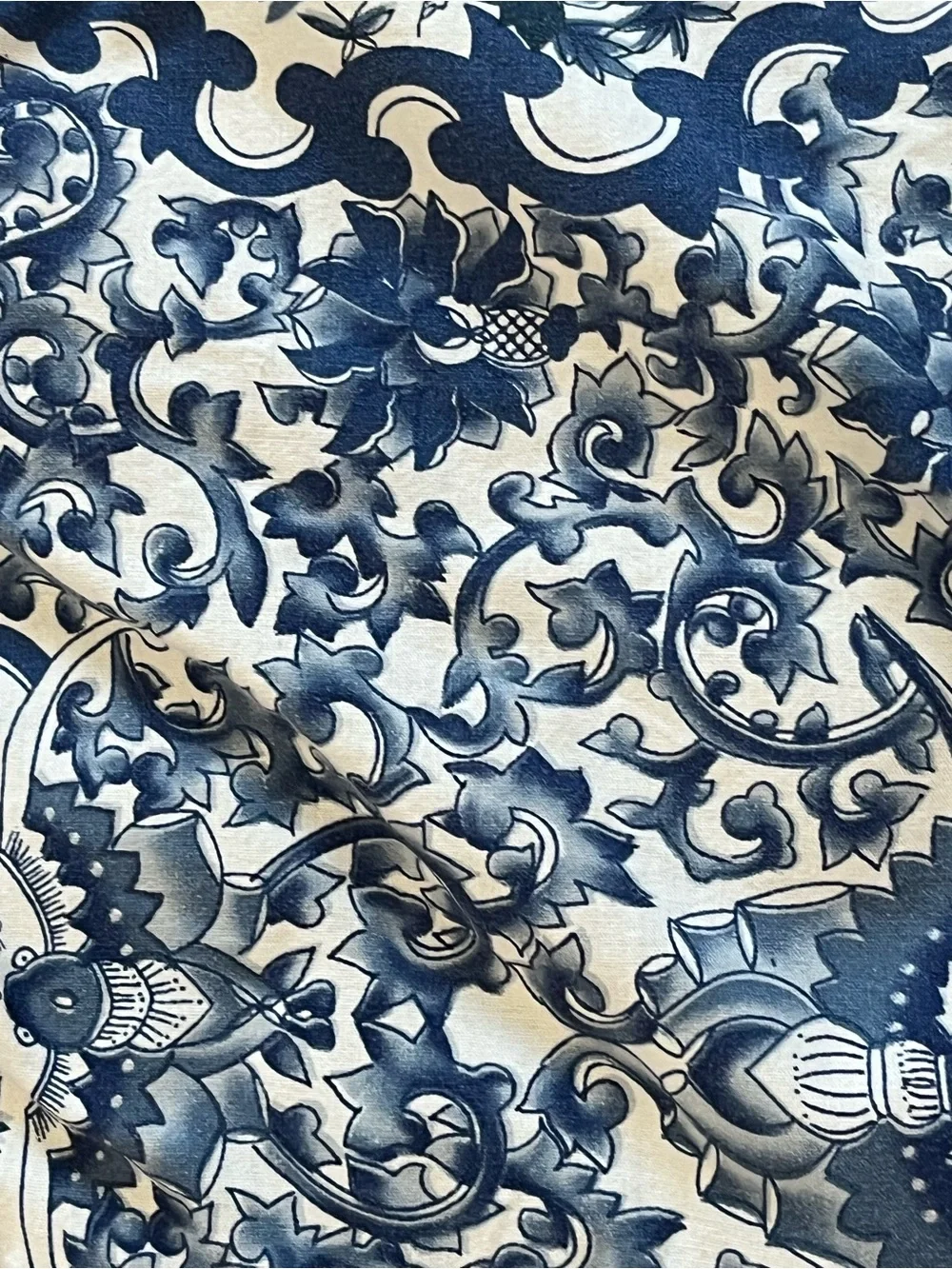 Ralph Lauren Tamarind Bird Porcelain Blue White Full/Queen Quilted Comforter